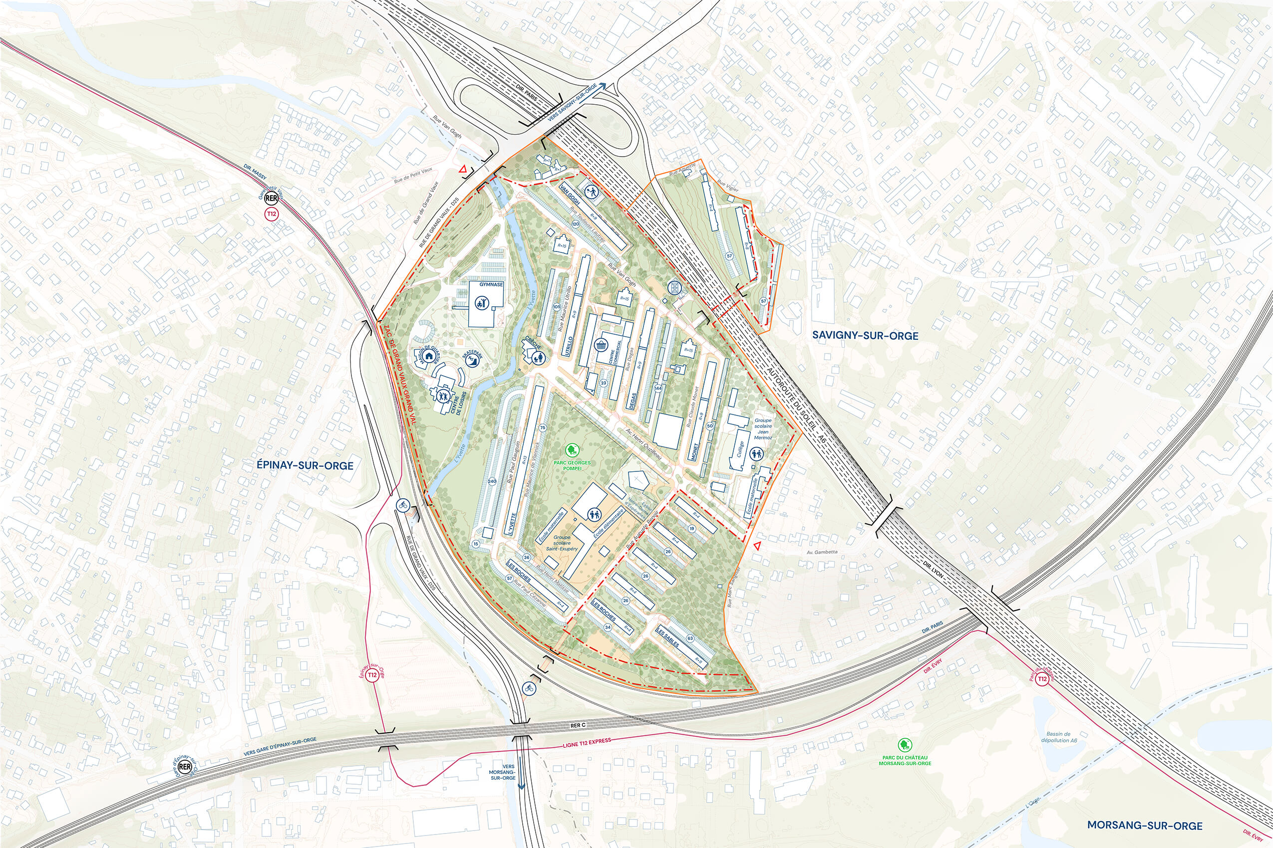 Habiter le village de Grand Vaux<br>et le parc de l’Yvette svg_pln_exi_site_a1_2000